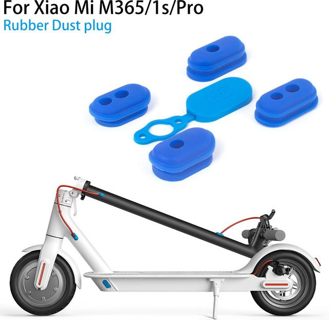 Staubschutz Gummiabdeckung für Xiaomi Mijia M365 1s Pro Pro2 Elektrische Roller Ladeport und Stecker in Schwarz oder Blau - Bild 1