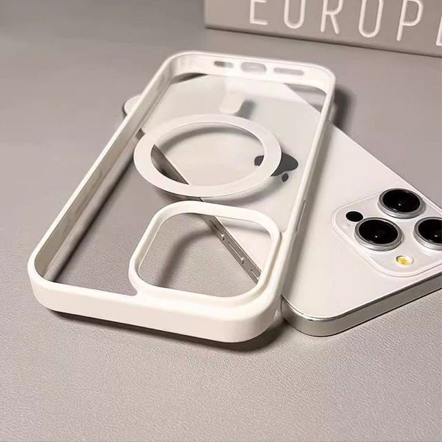 Ricestate Magnetische Air Cover Handyhülle für iPhone 11 bis 17 Pro Max Plus mit MagSafe Unterstützung in Weiß - Bild 1