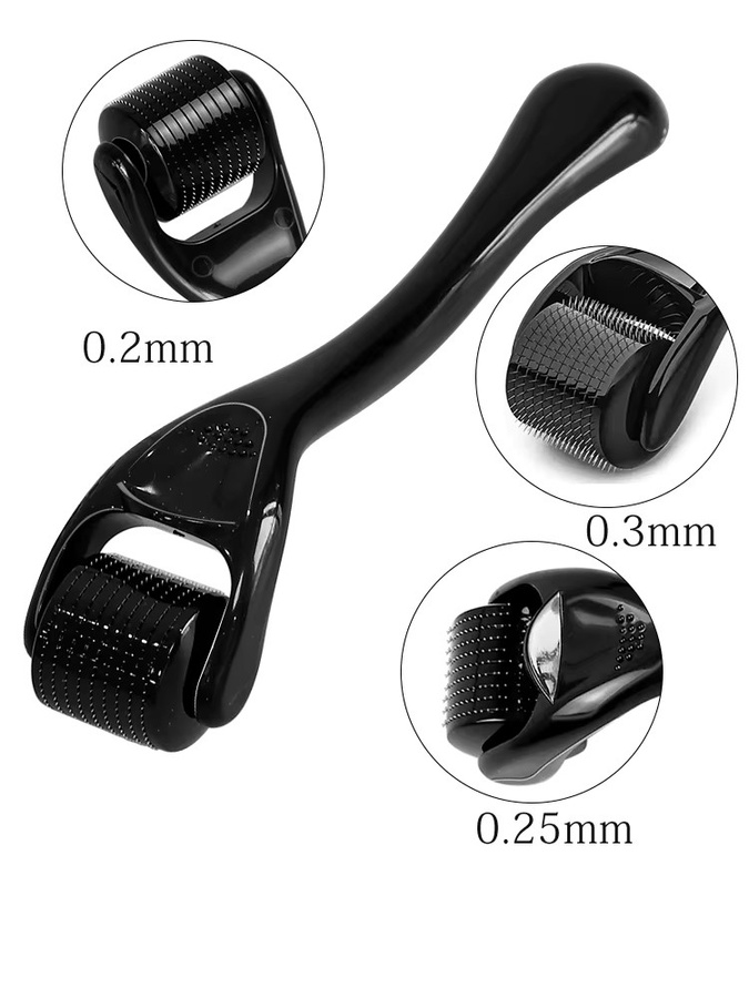 Raiuleko Derma Roller, 0,2/0,25/0,3 mm Titan, 540 Pins, Unisex - Bild 5