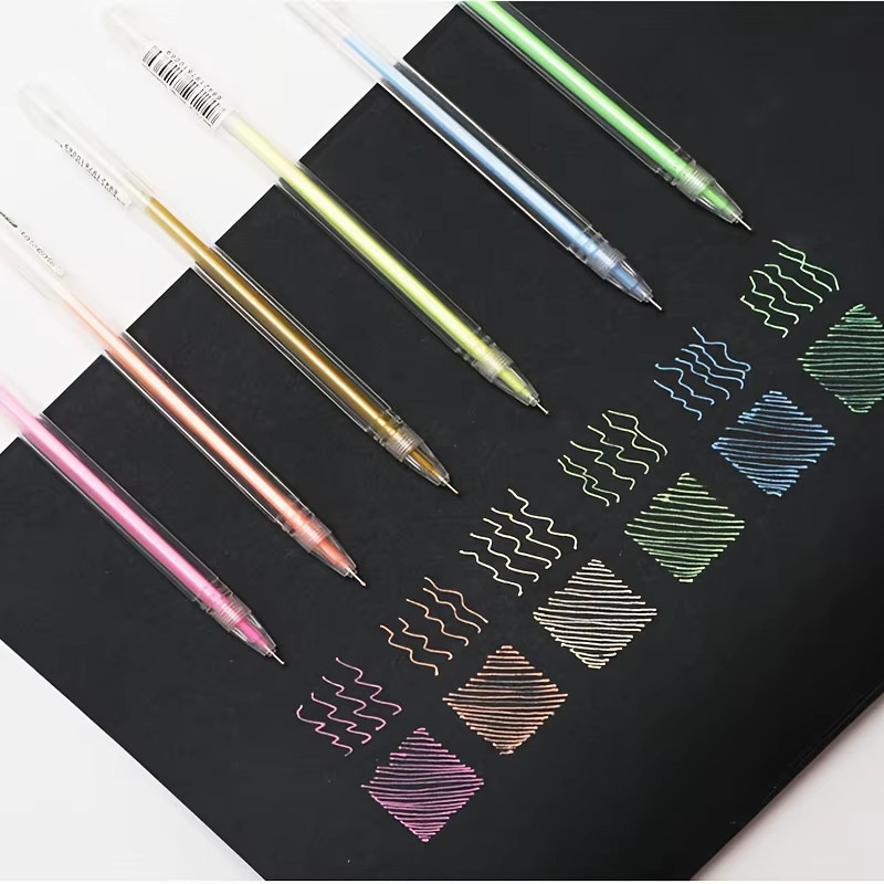 12er Set Textmarker in 12 Farben für DIY-Malerei und Graffiti, feine Nadelstifte für Kartenzeichnung und Markierungen - Bild 3