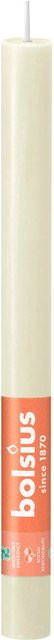 Bolsius Haushaltskerze Rustik Shine Weiche Perle in Beige und White, Durchmesser: 23 mm, Höhe: 270 mm - Bild 1