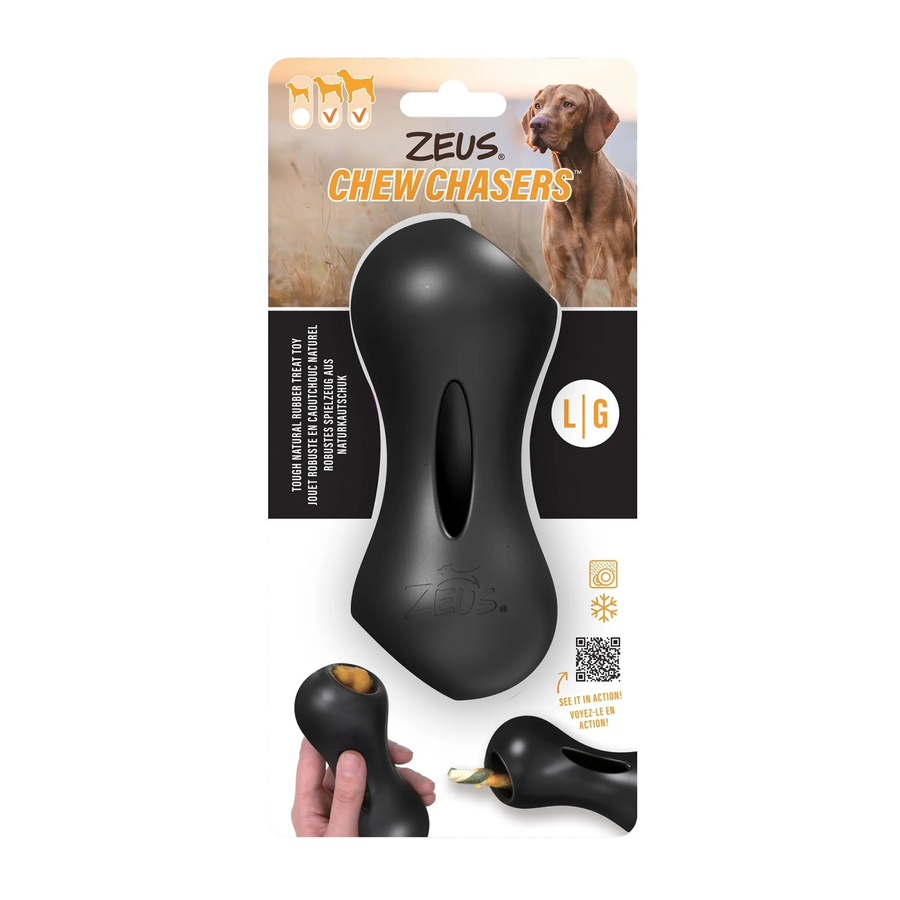Zeus ChewChasers Treat Peanut L Hundespielzeug, 14 cm, Schwarz - Bild 2