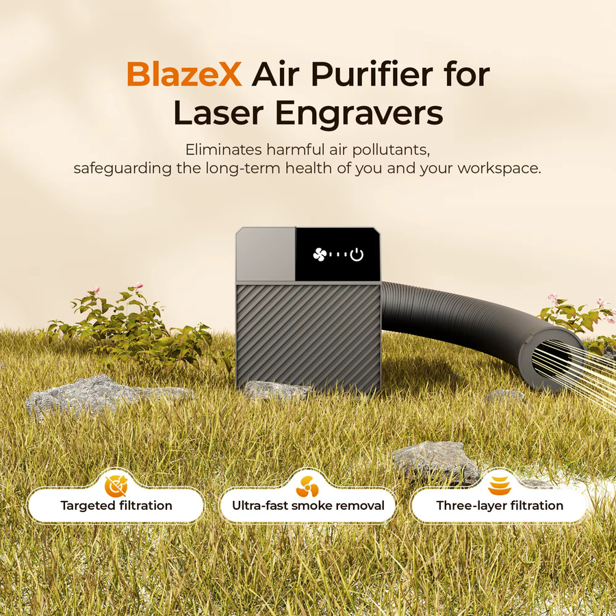 BlazeX Luftreiniger für M3 Lasergraviergerät mit 3-Stufen-Filtration, HEPA- und Aktivkohlefilter zur Rauchabsaugung und Geruchsbeseitigung - Bild 2