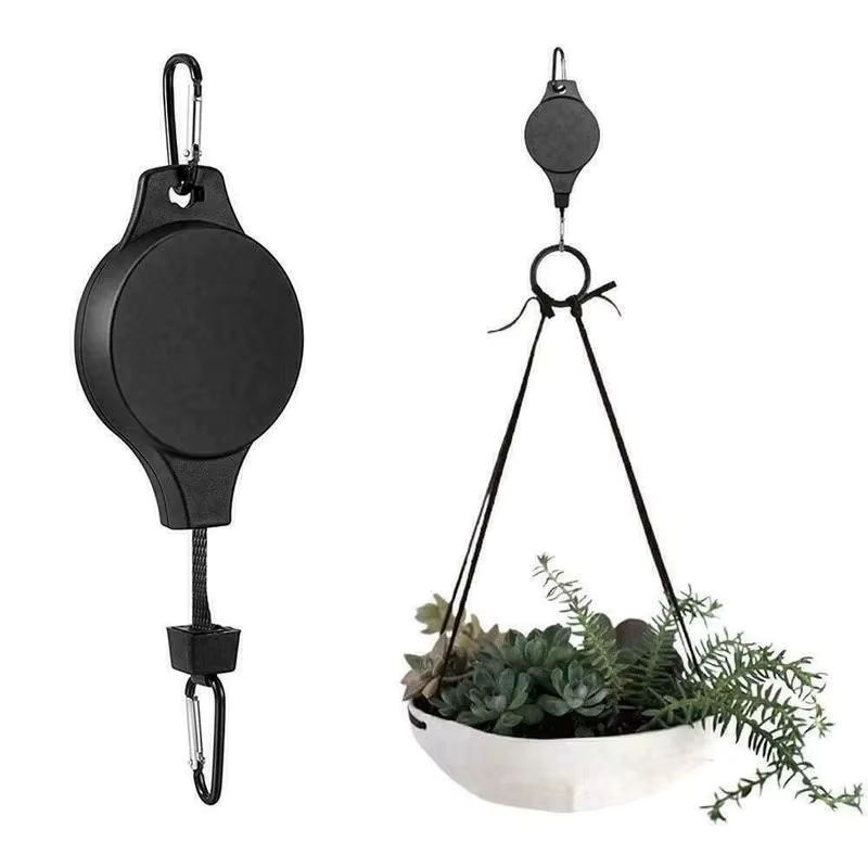 Verstellbarer Pflanzenaufhänger in Weiß mit Blumen-Design für Blumentöpfe, Futterspender und Hängekörbe - Bild 2