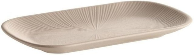 APS NERO Servierplatte aus Melamin, beige, rechteckig, Länge: 26,5 cm, Breite: 16,2 cm, Höhe: 2,5 cm - Bild 1