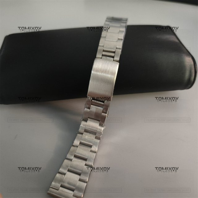 Uhrenarmband Edelstahl, Flat End Oyster Strap, Silber, Unisex - Bild 1