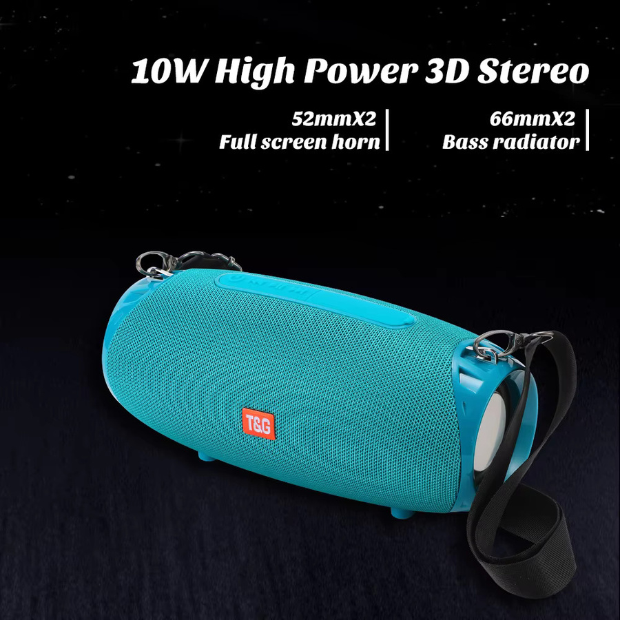T&G Bluetooth Lautsprecher Tragbarer Subwoofer mit 10W Leistung in Schwarz - Bild 2