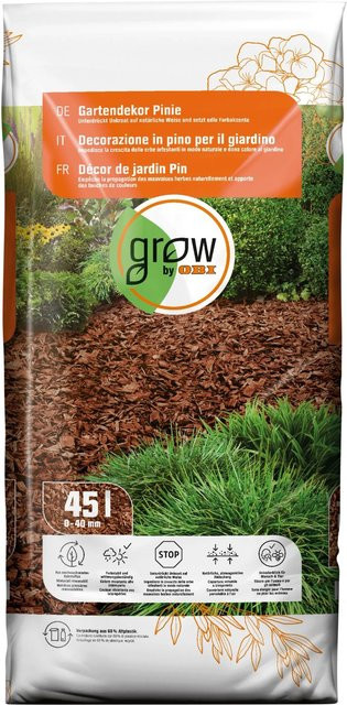 GROW by OBI Gartendekor Pinie Hackschnitzel aus Nadelholz in Braun, 45 l - Bild 1