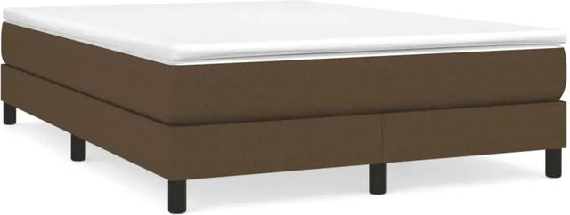 vidaXL Boxspringbett in Braun mit Stoffbezug, B/T: 140 x 190 cm - Bild 1