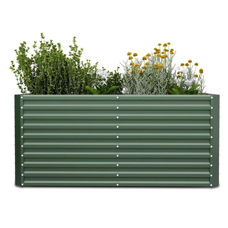 Blumfeldt High Grow Straight Hochbeet aus Stahl in Dunkelgrün, B/T/H: 200 x 90 x 100 cm - Bild 2