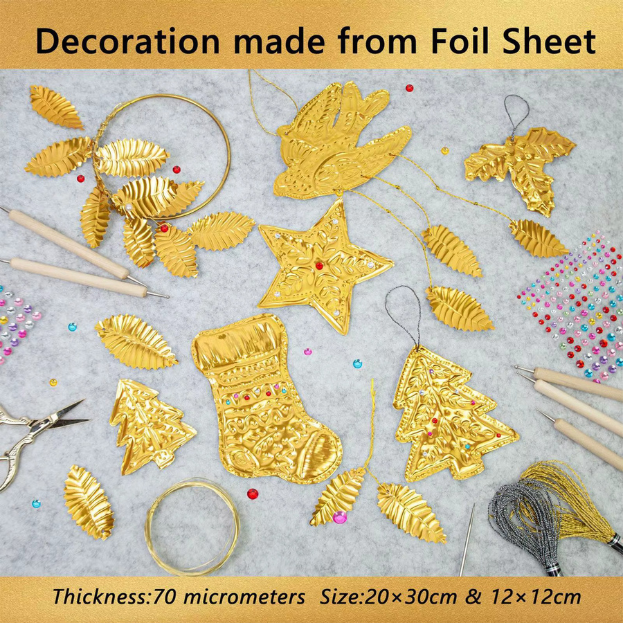 Glänzendes Bastelset aus Konstruktionspapier in Silber und Gold für Kinder und Erwachsene - Bild 2
