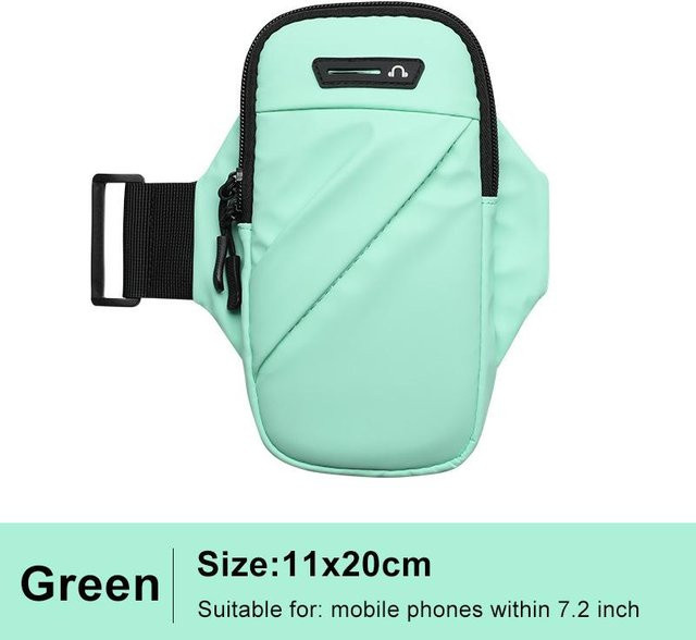 NATAWA Sport-Armband mit Handgelenk-Geldbörse und Telefon-Schlüsseltasche in Grün für Damen und Herren - Bild 1