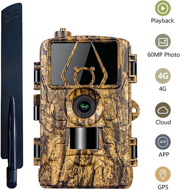 Bytelike 8K Outdoor-Jagdkamera mit 32GB Speicher, WLAN und App-Steuerung, wasserdichte Wildkamera mit Infrarot-Sensor in Multicolor - Bild 1