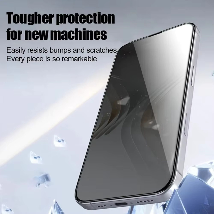 3er Set Sichtschutzfolie für iPhone 16 15 14 13 12 11 Pro Max und Air mit 3 Kameraobjektiv-Schutzfolien in Transparent - Bild 4