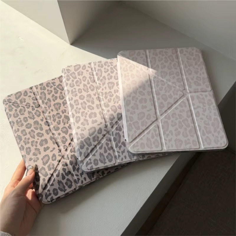 Leopardenmuster Tablet-Hülle für Apple iPad Pro, Air und Mini in Braun und Multicolour - Bild 3