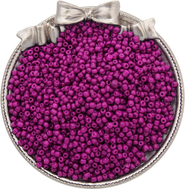 Beadia Accessories Glasperlen Charms, Tschechische Rocailles, rot-violett, 4mm - Bild 1