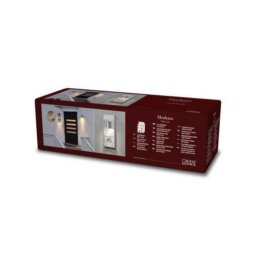 Konstsmide Wandleuchte MODERN in Silber, IP44 Gartenleuchte aus Metall, B/H/T: 16 x 41 x 11 cm - Bild 2