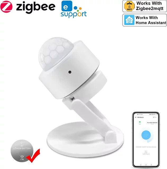 eWeLink Zigbee 3.0 Smart PIR Bewegungsmelder Infrarot Sensor für Sicherheit und Alarm in Weiß, kompatibel mit Home Assistant - Bild 1