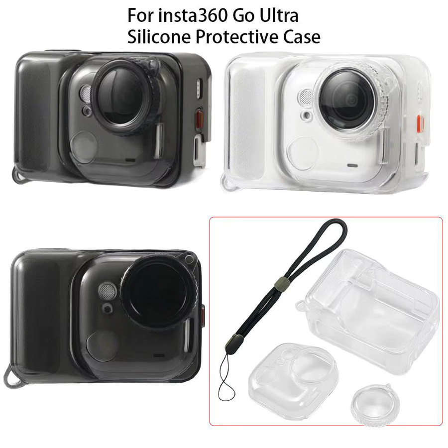 Insta360 Go Ultra Schutzhülle aus transparentem TPU mit Anti-Verlust-Seil und kratzfester Objektivkappe - Bild 2