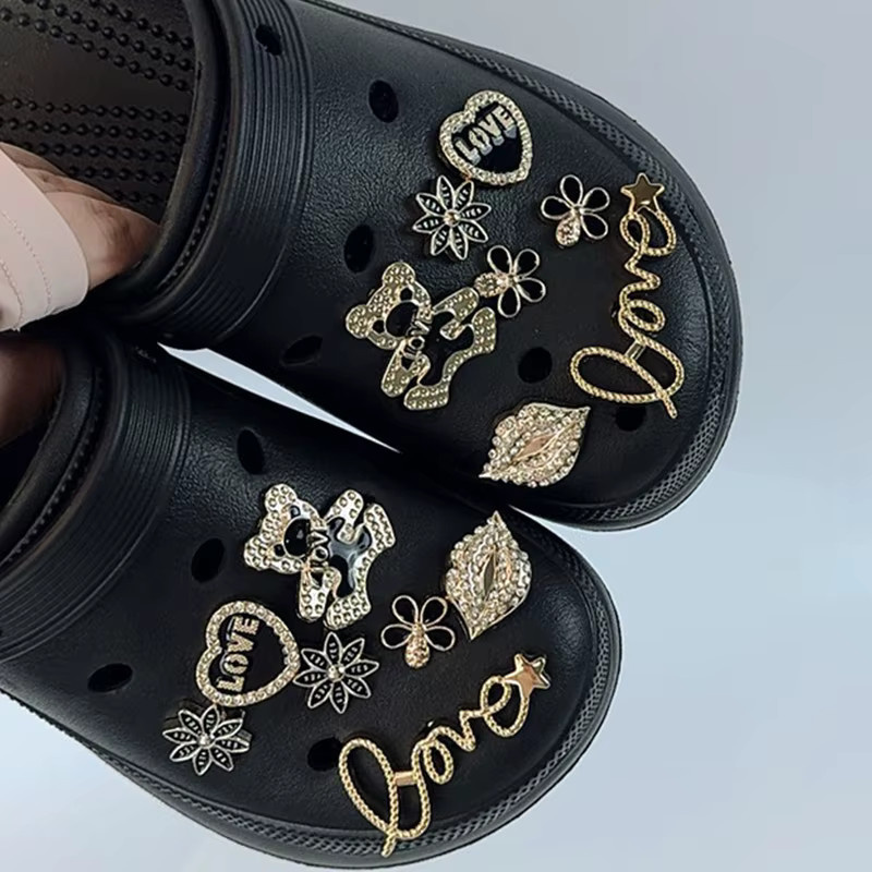 FHLDING Schuh-Charm-Set, Gold, Kristall, Verspielt - Bild 2
