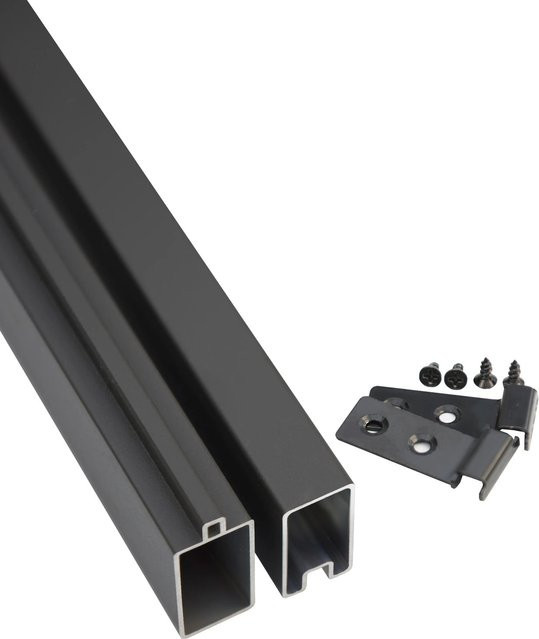 T & J WPC-Steckzaunsystem Skär Start- und Abschlussleiste in Anthrazit, B/H: 2 x 4 cm, Höhe: 179 cm - Bild 1