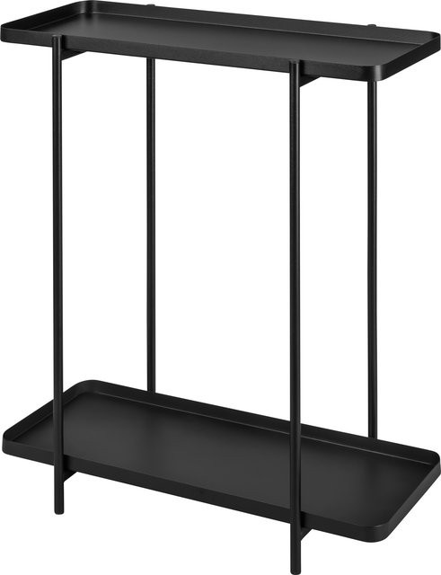 LIVARNO Blumenregal aus pulverbeschichtetem Stahl und Kunststoff, Schwarz, B/T/H: 26,0 x 26,0 x 65,0 cm - Bild 1