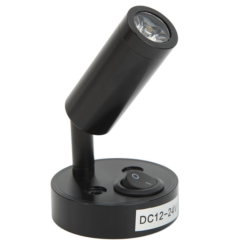 TOMTOP JMS LED Leselampe mit Schalter und Drehbarer Wandhalterung für Boot, Wohnmobile und Yachten, Schwarz - Bild 2