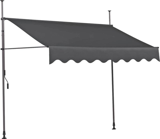 Garden Pleasure Klemmmarkise aus Aluminium und Polyester in Anthrazit B/H/T: 350 x 120 x 309 cm - Bild 1