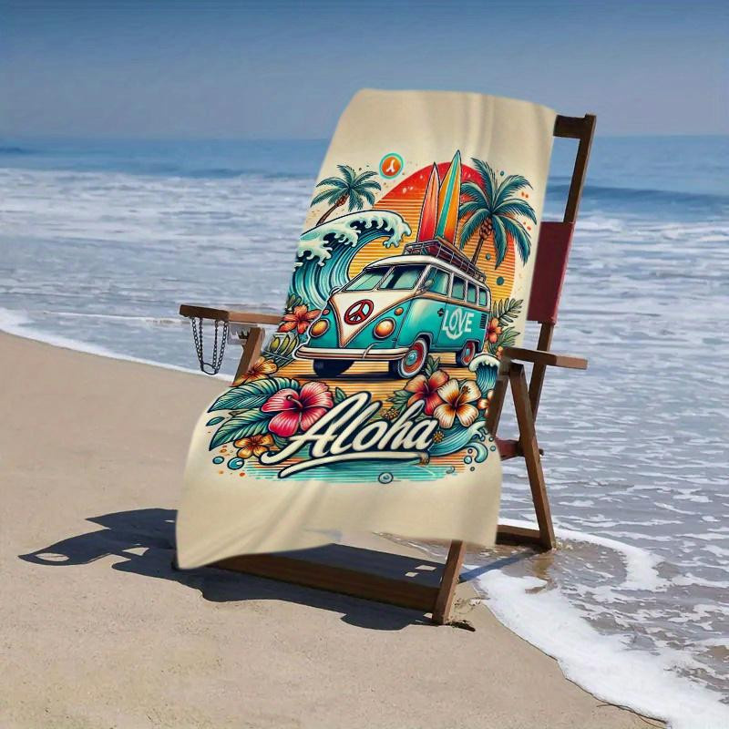 Aloha Surf Bus Mikrofaser-Strandmatte und Badetuch, Multicolor, Breite: 63 cm, Höhe: 120 cm - Bild 2