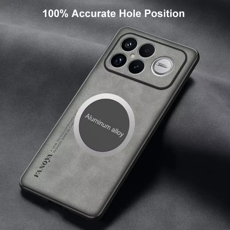 Retro Business Schutzhülle aus Schaffell und PU für Xiaomi Poco F8 Ultra, F7 und X7 Pro mit Magnetfunktion und Anti-Drop Schutz in Schwarz oder Grau - Bild 2