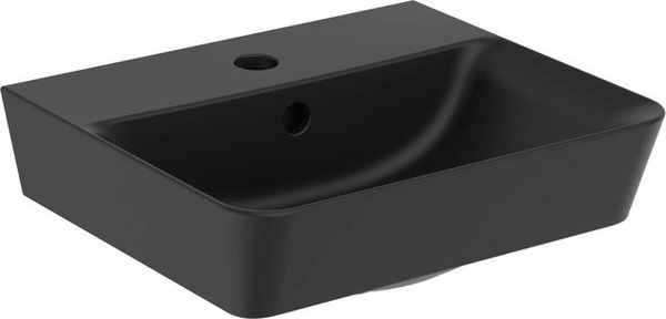 Ideal Standard Handwaschbecken Connect Air Schwarz Matt mit 1 Hahnloch und Überlauf Breite: 40 cm