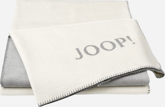 Reversible Wohndecke JOOP! MELANGE-DOUBLEFACE in Natur-Silber aus Baumwolle und Polyester - Bild 1