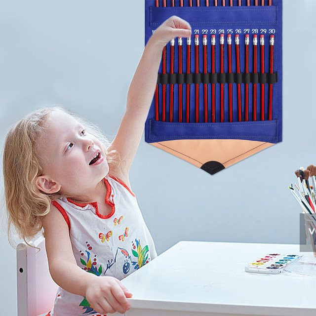 Bleistift-Organizer als Wandtasche für das Klassenzimmer zur Aufbewahrung von Schreibmaterialien für Kinder und Lehrer - Bild 1