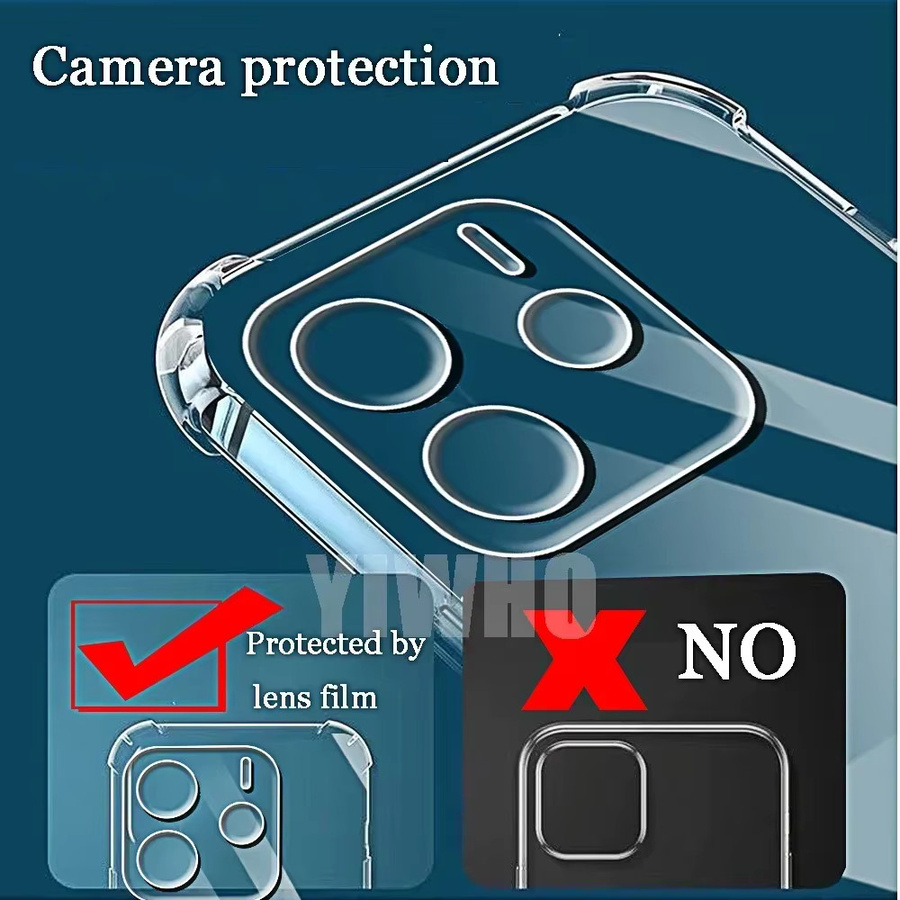 Xiaomi Transparente Airbag-Handyhülle für Redmi Note 14 Pro Plus, 13, 12, 11 Pro+ 4G 5G Stoßfeste TPU-Softcover - Bild 3