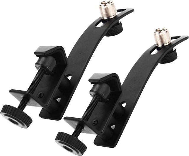 MagiDeal Drum Mic Clamp in Schwarz – Stoßfester Clip-Halter und professionelles Felgenmontage-Set für Snare und Tom im Recording Studio - Bild 1
