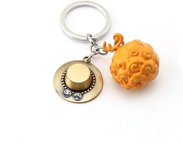 Venu Sceneri Schlüsselanhänger, Teufelsfrucht-Anhänger, Metall, Orange, Unisex - Bild 1