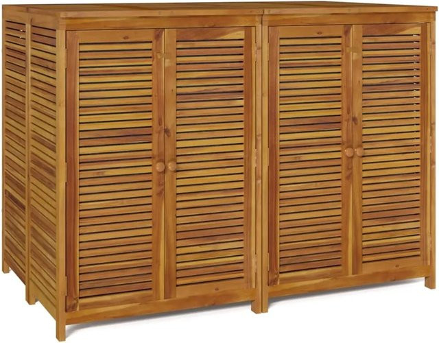 vidaXL Gartenbox aus geöltem Akazien-Massivholz in Braun, B/T/H: 140 x 87 x 104 cm - Bild 1