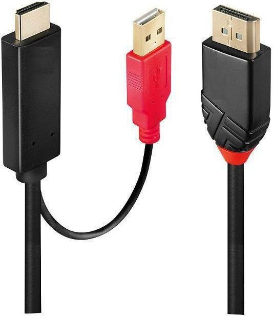 Microconnect HDMI auf DisplayPort Adapter Videokabel Schwarz 3 m - Bild 1