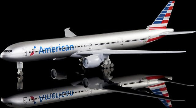 ZOCO B777 Flugzeugmodell, Modellbausatz, Metall, 20 cm - Bild 1