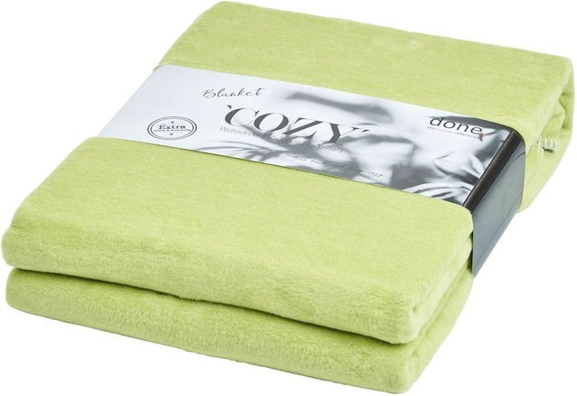 DONE Wohndecke Cozy Fleece in Grün - Bild 1