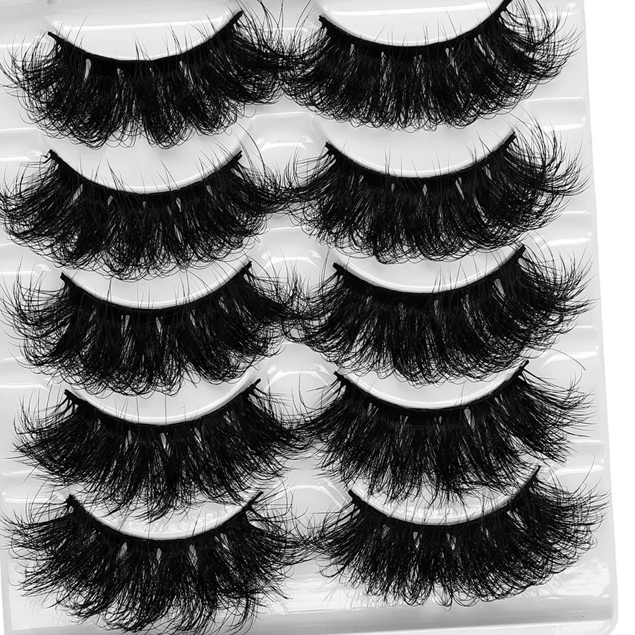 JIEFUXIN Wimpern, Black, 5 Paar - Bild 4