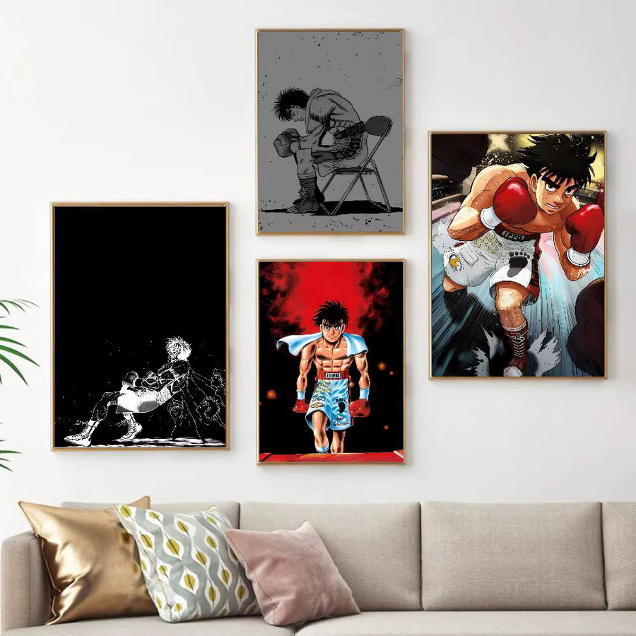 Anime Hajime No Ippo Retro Kraftpapier Aufkleber für Wandgestaltung und DIY Dekoration - Bild 2