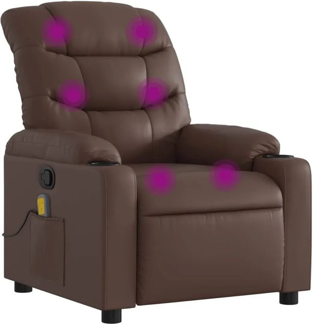 vidaXL Massagesessel Modell 12 in Braun aus Kunstleder mit Armlehnen - Bild 1