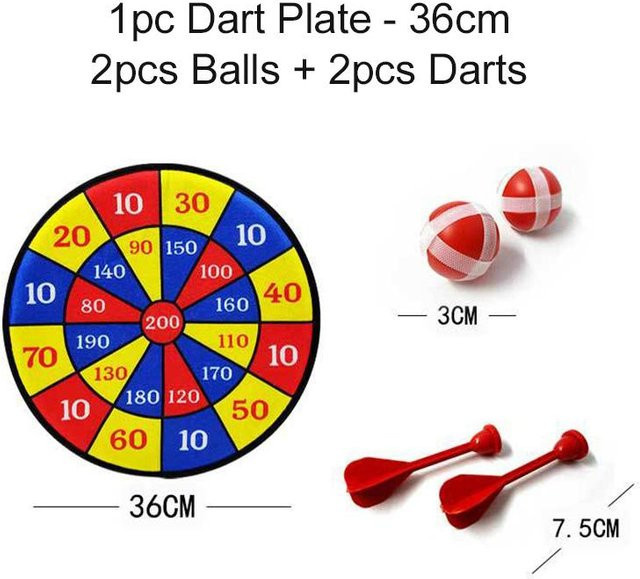 Fashnics Stoff Dartscheibe Brettspiel mit 2 Klettbällen 7-12 Jahre - Bild 1