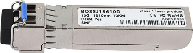 BlueOptics Apresia H-LR-SFP+I2 kompatibler SFP+ Netzwerk-Transceiver-Modul BO35J13610D in Silber mit 10000 Mbit/s Faseroptik für Ethernet/LAN - Bild 1