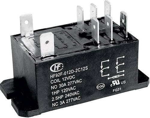 Hongfa HF92F-240A5-2A21S Steckrelais 240 V/AC 30A 2 Schließer in Schwarz - Bild 1