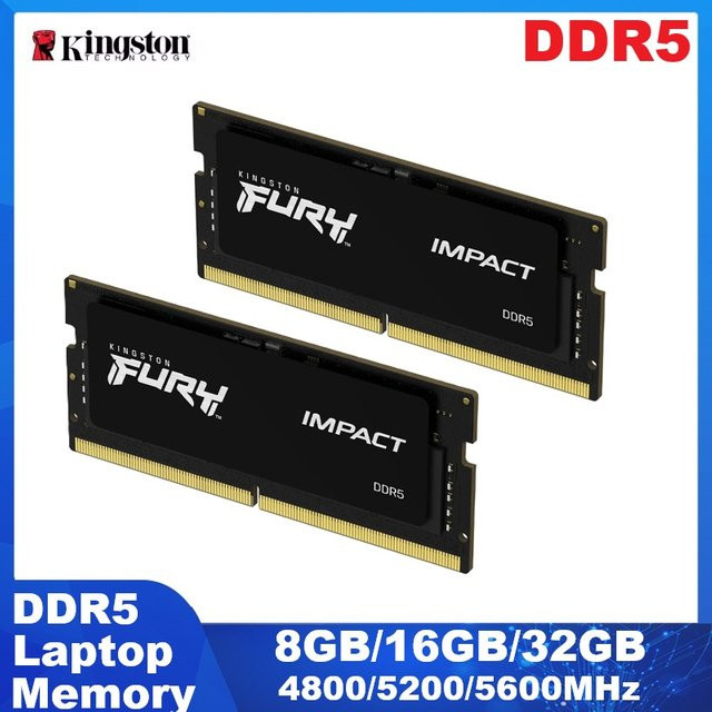 Kingston FURY Impact DDR5 SODIMM Arbeitsspeicher für Laptop und Notebook, Black - Bild 1