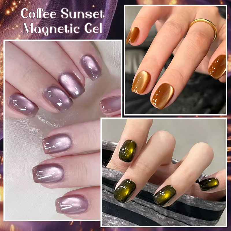 MEET ACROSS Magnetischer Gel Nagellack Kaffee Sonnenuntergang, 7 ml - Bild 4