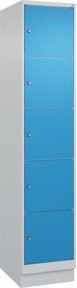 C+P Schließfachschrank Classic PLUS mit Sockel und 1 Abteil, Farbe Grau und Lichtblau, B/T/H: 40 x 50 x 195 cm - Bild 1