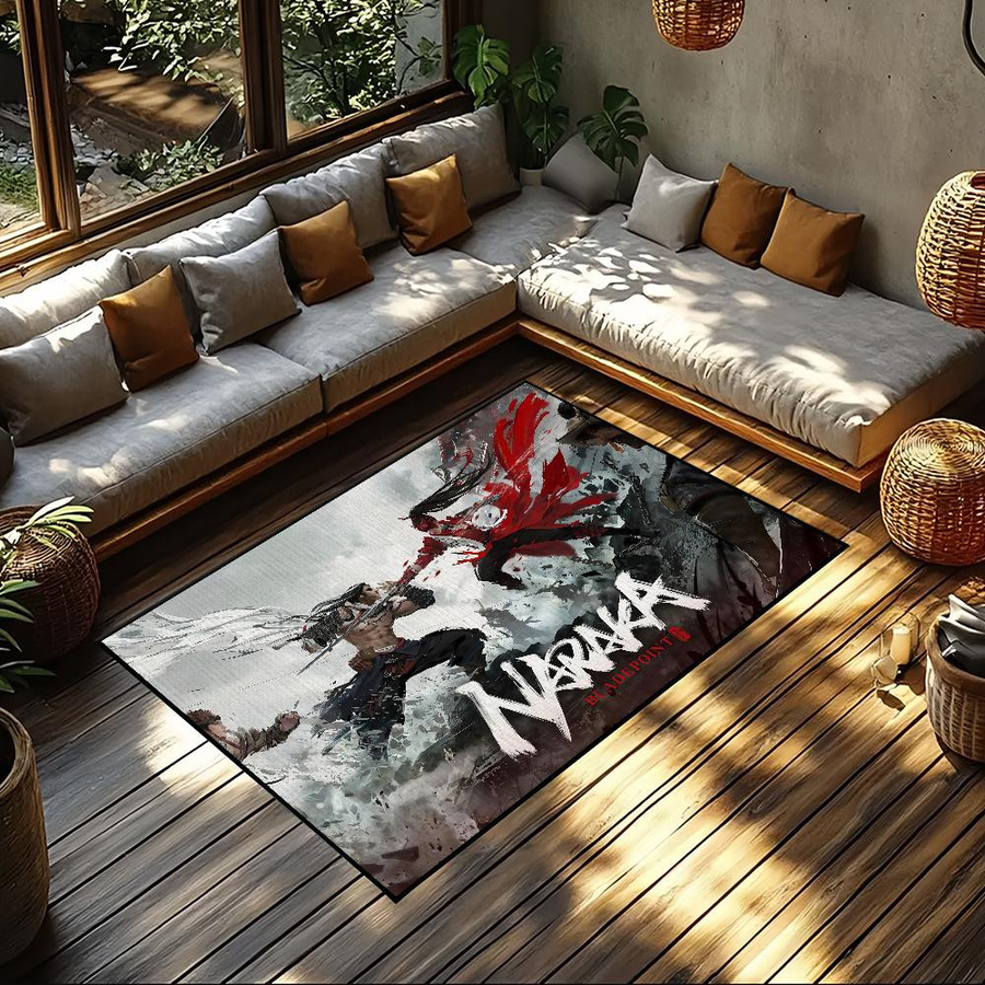 Geflochtener Teppich N-Naraka Bladepoint für Wohnzimmer, Schlafzimmer oder Bad, B/T: 40 x 60 cm - Bild 2
